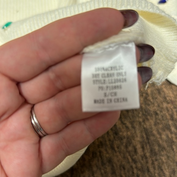 Cream Multi color gem sweater - Picture 3 of 3